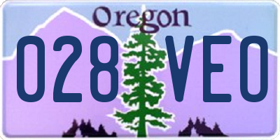 OR license plate 028VEO
