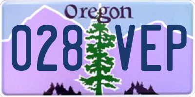 OR license plate 028VEP