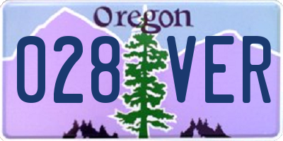OR license plate 028VER
