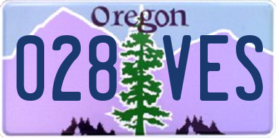 OR license plate 028VES
