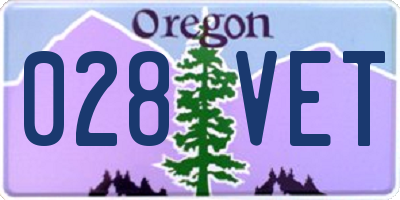 OR license plate 028VET