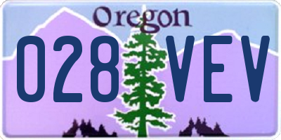 OR license plate 028VEV