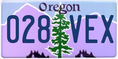 OR license plate 028VEX