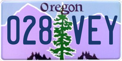 OR license plate 028VEY