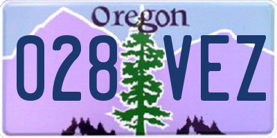 OR license plate 028VEZ