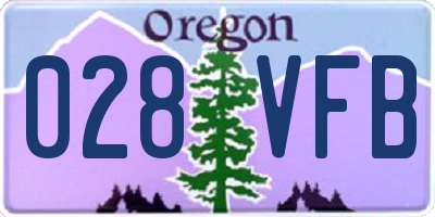 OR license plate 028VFB