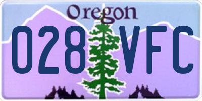 OR license plate 028VFC