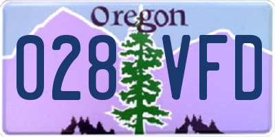 OR license plate 028VFD
