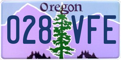 OR license plate 028VFE