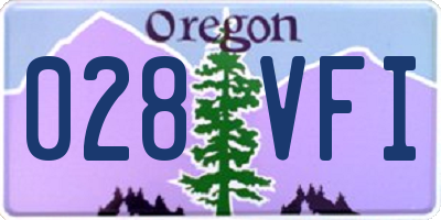 OR license plate 028VFI