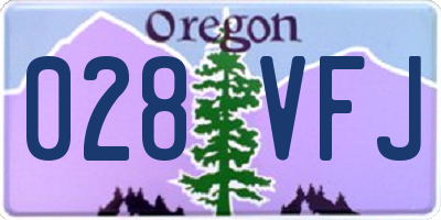 OR license plate 028VFJ
