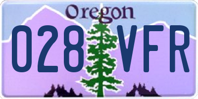 OR license plate 028VFR