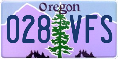 OR license plate 028VFS