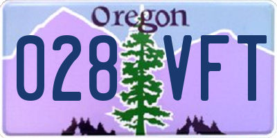 OR license plate 028VFT
