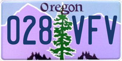 OR license plate 028VFV