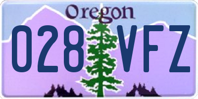 OR license plate 028VFZ