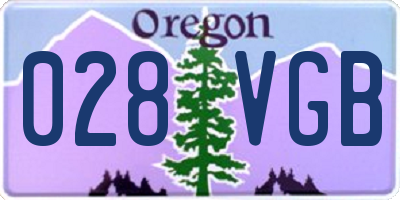 OR license plate 028VGB