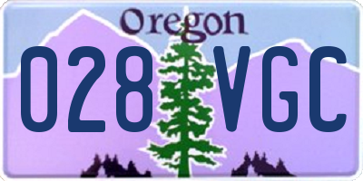 OR license plate 028VGC
