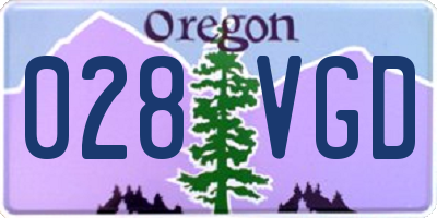 OR license plate 028VGD