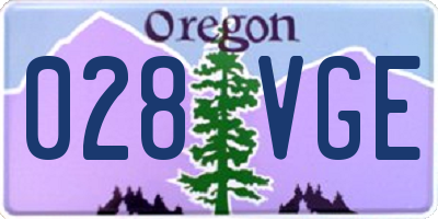 OR license plate 028VGE