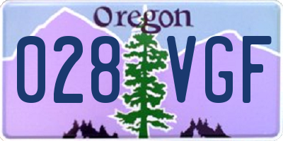 OR license plate 028VGF