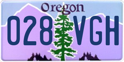 OR license plate 028VGH