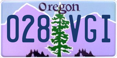 OR license plate 028VGI