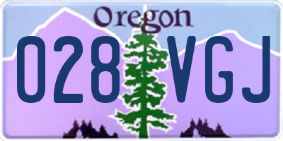 OR license plate 028VGJ