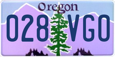 OR license plate 028VGO