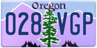OR license plate 028VGP