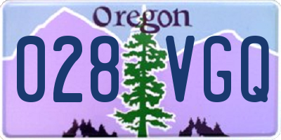 OR license plate 028VGQ