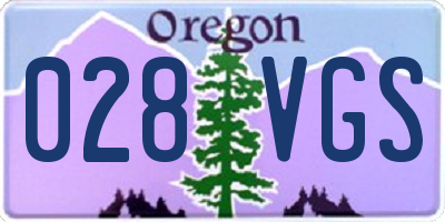 OR license plate 028VGS