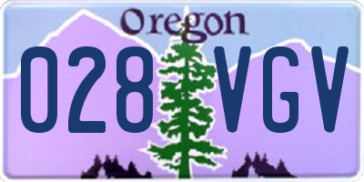 OR license plate 028VGV