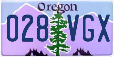 OR license plate 028VGX