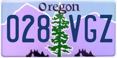 OR license plate 028VGZ