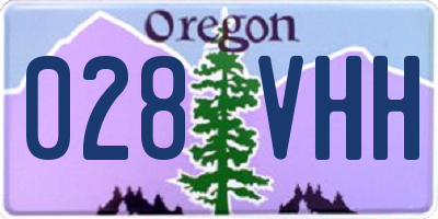 OR license plate 028VHH