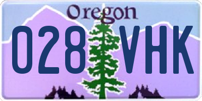 OR license plate 028VHK