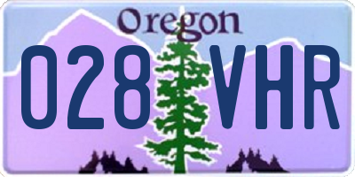 OR license plate 028VHR