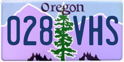 OR license plate 028VHS
