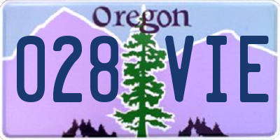 OR license plate 028VIE
