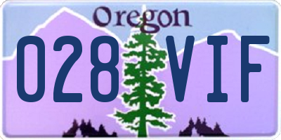 OR license plate 028VIF