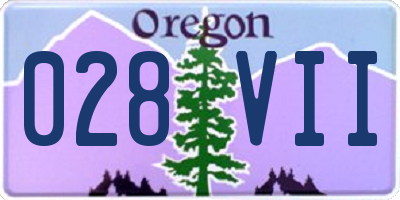 OR license plate 028VII