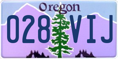 OR license plate 028VIJ