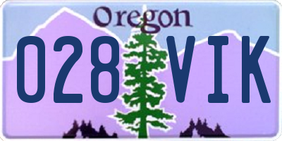 OR license plate 028VIK