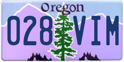 OR license plate 028VIM