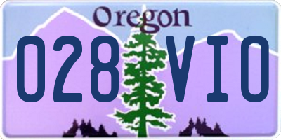 OR license plate 028VIO