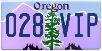 OR license plate 028VIP