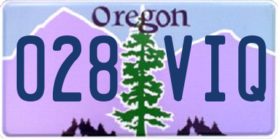 OR license plate 028VIQ