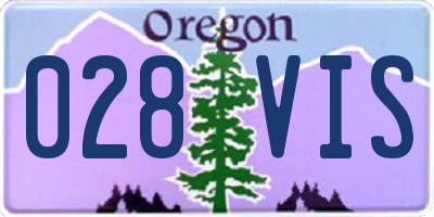 OR license plate 028VIS