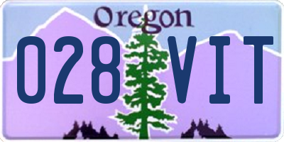 OR license plate 028VIT